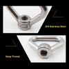 304 Stainless Steel Eye Nut M12 Triangle Ring Shape Lifting Eye Nut Set Threaded Nut Fastener 4PCS