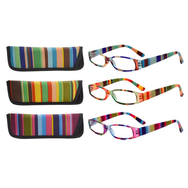 Eyekepper 3 Pack Women's Reading Glasses for Women Smaller Readers