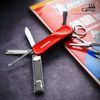 munkees 6 Function Manicure Keychain Multitool, Nail Clipper, Scissors, Knife, Tweezers, Cuticle Pusher, Trimmer, Remover, Mini Portable Pocket Key Ring Gift