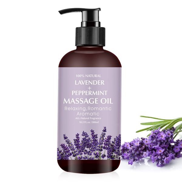 Lavender Massage Oil for Relaxing Muscles Massage Oil for Massage Body Oil for Skin Moisturizing for Men and Women