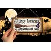 Wooden Funny Sign Flying Lessons Witch Broomstick