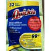 Quickie 32-Pack Microfiber Cloth, 14"x14", Green, Non Scratch & Absorbent