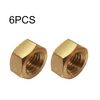 M12 Brass Hex Nuts, Coarse Thread Hexagon Machine Screw Nut, High-Strength Metal Hexagonal Machine Nuts, 12mm Thread Inner Diameter, 6PCS