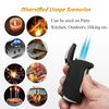 Torch Lighter Cigars Double Jet Flame Lighter with Cigar Punch (Black)