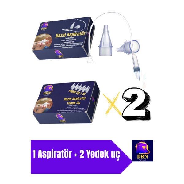 Nazal aspiratör set | 1 adet aspiratör | 22 adet yedek uç