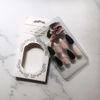 Bufenia Pink Almond False Nails 24Pcs Press on Stiletto Nails Full Cover Fake Nails for Women and Girls (D)
