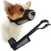 Pet Dog Breathable Nylon Muzzle Adjustable Anti-lick /Biting, Black L (German)