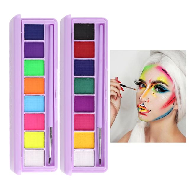 Face Body Paint Set, 8 Colors Painting Palette Makeup Kit (02)