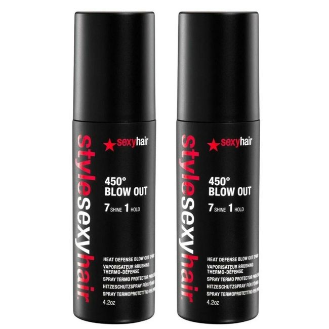 Style Sexy Hair 450 Blow Out 7 Shine 1 Hold (2 Pack) Sexy Hair Heat Defense