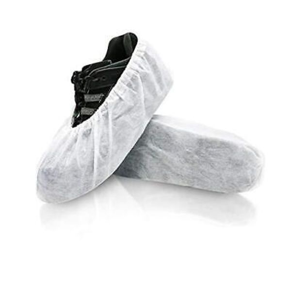 100 Pack Disposable Shoe Covers Sneaker Boot Covers White Shoe Protectors Non