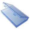 LJY 6 Pieces Rectangular Empty Mini Clear Plastic Organizer Storage Box Containers with Hinged Lids (180 x 110 x 30 mm, Blue)