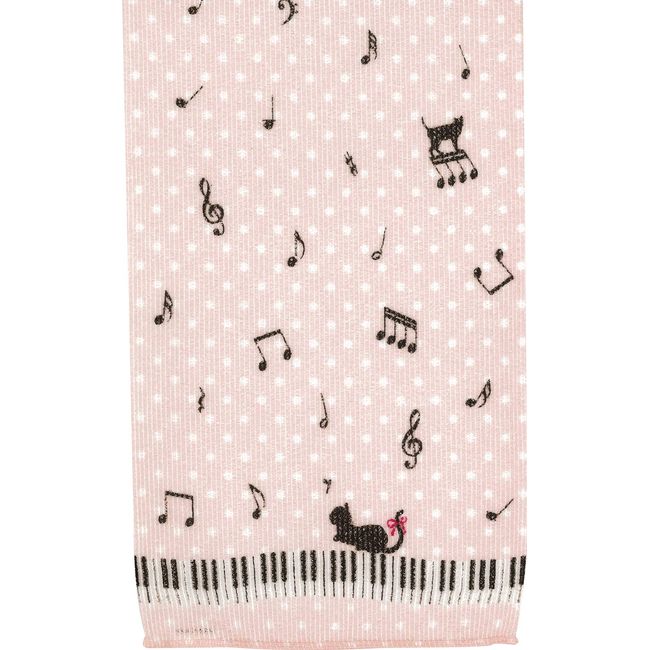 ko-zikanpani- naironbodyitaoru 25 X 100 cm Cats and Music Note Pink 501850 