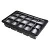 PhoneNatic Verschließbare Silikon Eiswürfelform für 15 Eiswürfel-in schwarz, Silkon