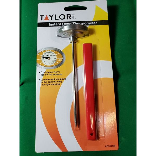 TAYLOR GRILL Instant Read Thermometer with oval dial # 831 GW