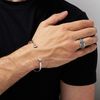 Treasure Bay Women's Solid 925 Sterling Silver Bar Bangle Bracelet, Mens Silver Torque Bangle