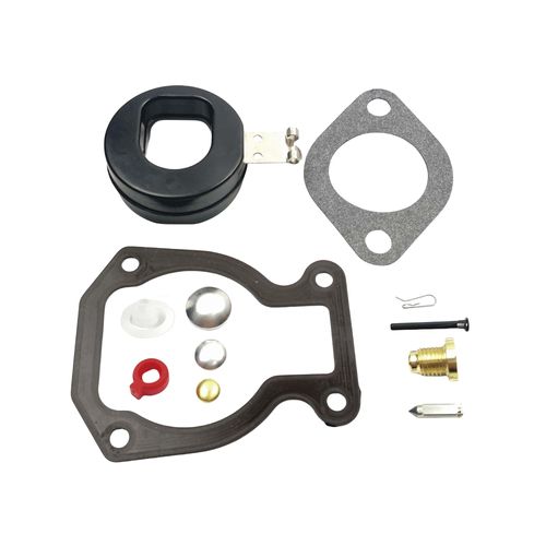 SLSRPMT Carburetor Rebuild Kit 398453 with Float for Johnson Evinrude OMC 3 4 4.5 5 6 7.5 8 9.9 14 15 HP Carb Repair Kit Replace Sierra 18-7223 0398453 765574 391305 398452 439072 391937