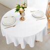 DWCN White Round Table Cloth Wipe Clean Tablecloth Wipeable Water Resistant Table Covers Round 120cm Diameter