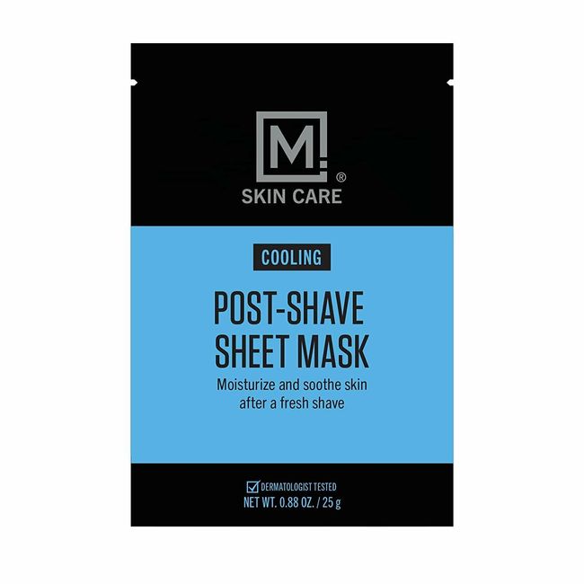 M. Skin Care Post Shave Cooling Facial Sheet Mask for Men, Moisturize and...