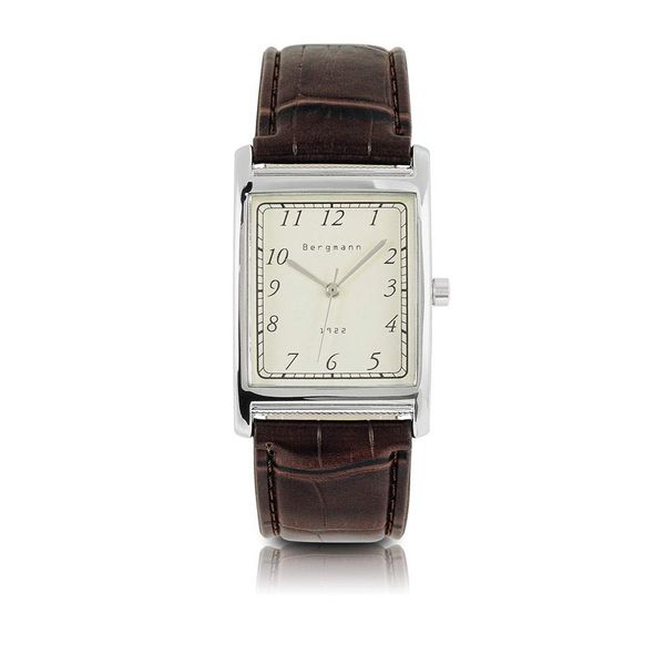 Bergmann - Watch model 1922, Silver case, Strap.