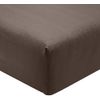 Home Linge Passion 57 Thread Count Fitted Sheet, Cotton, Dark Grey, Individual