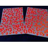 Reflective Leopard Print Motorcycle Helmet Stickers Kit - Red