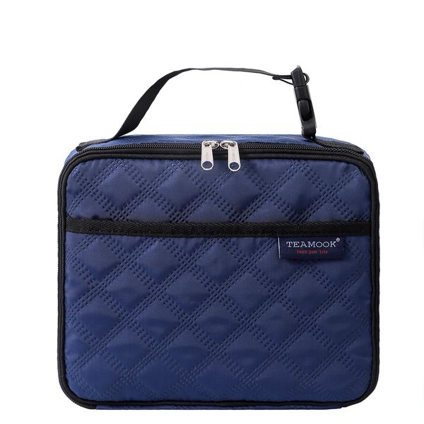 TEAMOOK Lunch Box Insulated Lunch Bag Cool Bag for Adults and Kids,with Buckle Handle 5L (Blue)