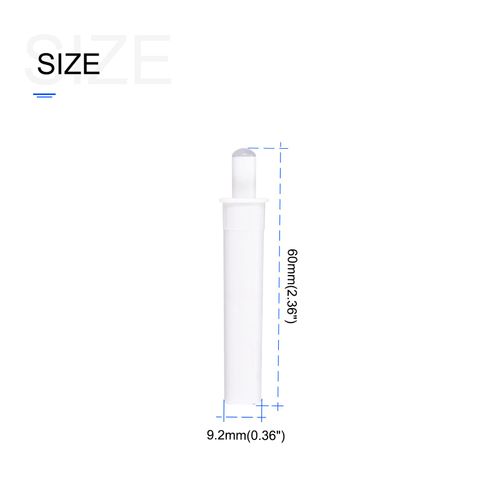 METALLIXITY Damper Buffers Push (2.36"x0.36") 5Pcs, Plastic Cabinet Push Latches Soft Quiet Close - for Door Drawer, Home Decoration, White