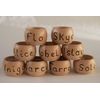 Personalised wooden Napkin ring barrel shaped pyrography