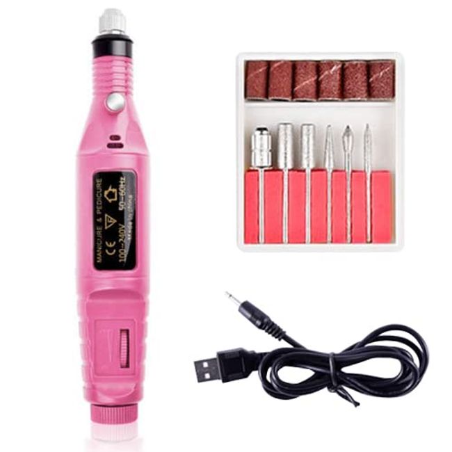 Electric Nail Machine Nail Drill Gel Nail Off Self Nail Bit Compact USB