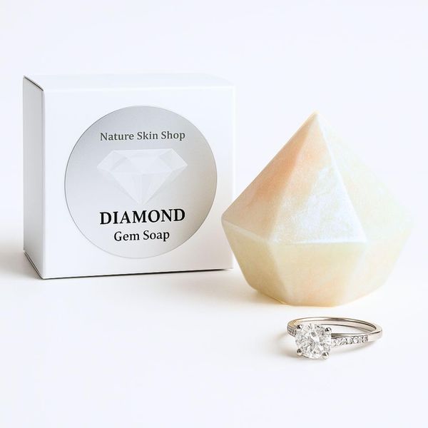 Nature Skin Shop Diamond Gem Soap with Hidden Silver Ring