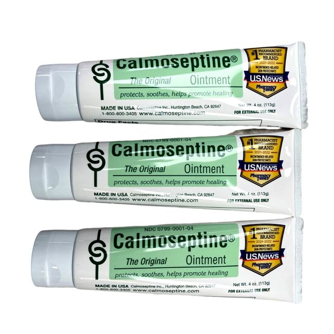 Calmoseptine Ointment Tube 4oz ( 3 pack ) FRESH PHARMACY STOCK! /