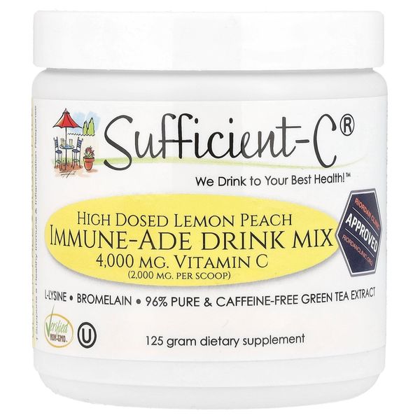 High Dosed Immune-Ade Drink Mix, Lemon Peach, 125 g