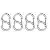 SowKow 4 Pcs Micro S Shape Hardware Adjustment Silver S Shape Hook Necklace Jewelry Small Silver