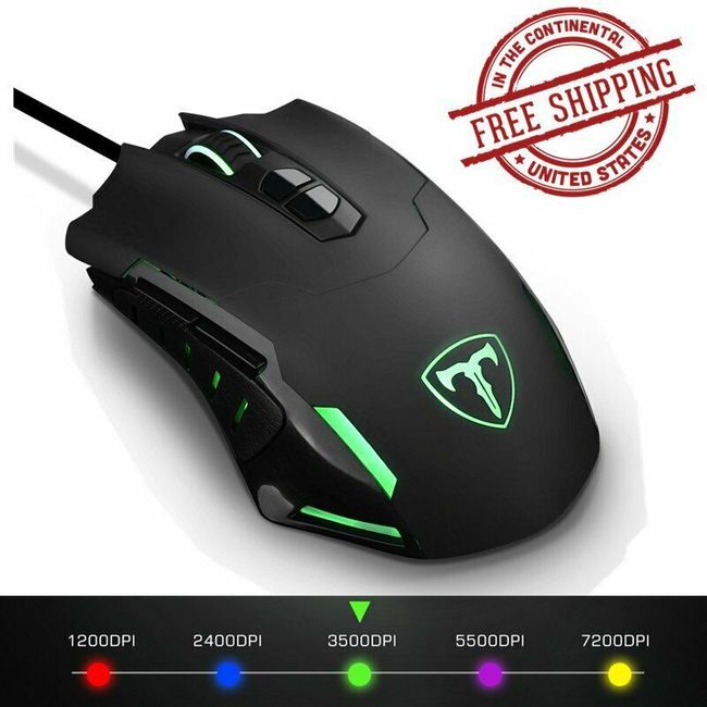 PICTEK Gaming Mouse Wired [7200 DPI] [Programmable], 58 OFF