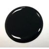 4 x 40mm DIAMETER BLACK ROUND STICKER - PATCH - HIGH GLOSS DOMED GEL
