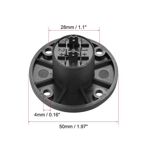 uxcell 4-Pin Speakons Panel Mount Connector,Audio Speaker Jack Twist Lock,Round Speaker Jack Plate with Metal Insert,2Pcs