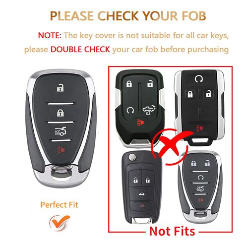 OFFCURVE for Chevy Key Fob Cover with Keychain Car Key Fob Case for Chevrolet Malibu Equinox Camaro Cruze Tahoe Traverse Blazer Volt Bolt Smart Key Holder Car Accessories, Pink/Pattern Random