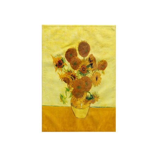3D Rose Sunflowers by Vincent Van Gogh Towel, 15" x 22"