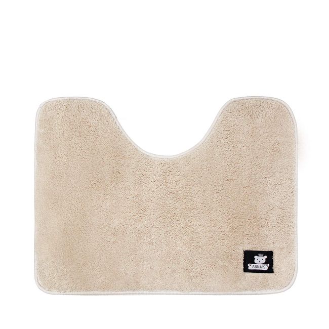 Toilet Mat, Fluffy, Absorbent, Washable, Popular, Anti-slip, Stylish, Toilet, Rug, Soft Toilet, Foot Mat, Regular Size, Toilet Mat, Toilet Mat (Beige, 17.7 x 23.6 inches (45 x 60 cm)