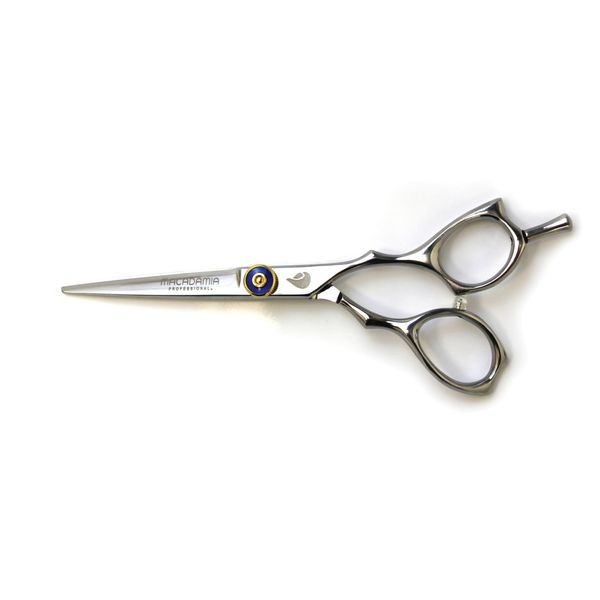 Hair Shears/Scissors 5.5 Inch Macadamia Professional 440c Convexed Edged Blades Thumb Adjustable Screw System with Case