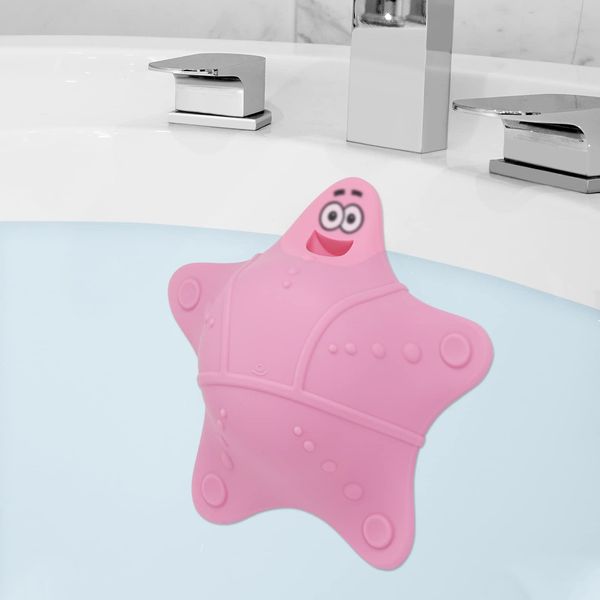 HengLiSam Bathtub Overflow Drain Cover, Bath Accessories, Soak Bath Overflow Drain Cover, Silicone Bath Tub Drain Plug with 5 Suction Cup, Add Water for Deeper Bath, Cute Tub Stopper (Pink)