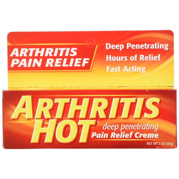 Arthritis Hot Pain Relief Creme 3 Ounce (Pack of 6)