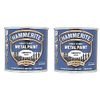 Hammerite Smooth White Direct To Rust Paint For Metal Restore 250ml x 2