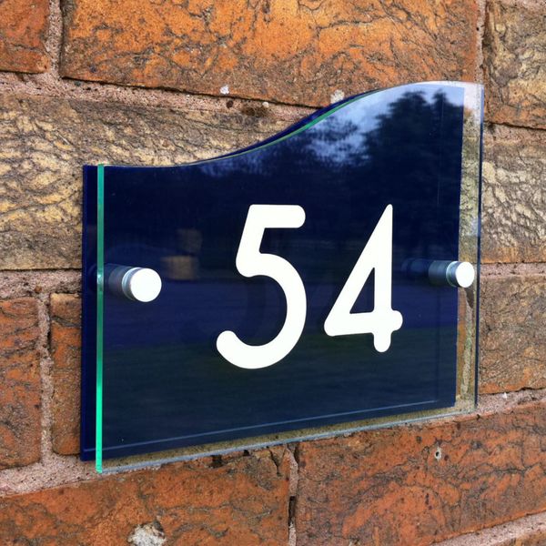 DSD Supplies ltd. HOUSE SIGN PLAQUE Personalised House Door Number and Street Name Custom Made to Your Address Home Modern Floating Acrylic Long Lasting Bespoke Sign