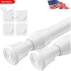 Customizable Spring Tension Rods for Windows & Closet Bars - White, 28-41 Inches
