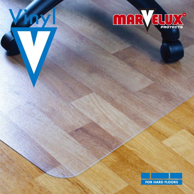 Marvelux Eco (Enhanced Polymer) Rectangular Chair Mat for Low and Standard Pile Carpets | Transparent | Carpet Protector | Multiple Sizes