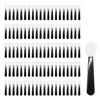MEMOFYND 100 Black & White Mini Sponge Brushes, 5cm, Soft & Durable, Multifunctional for Eyeshadow, Blush & Highlights