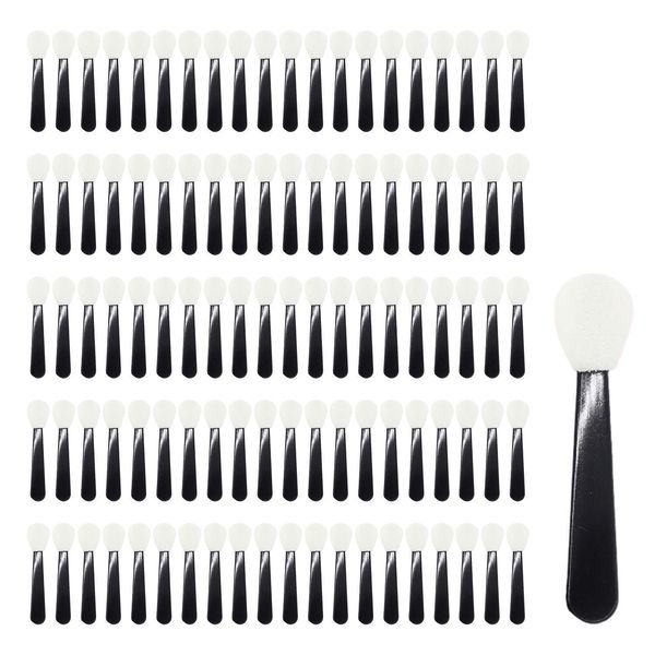 MEMOFYND 100 Black & White Mini Sponge Brushes, 5cm, Soft & Durable, Multifunctional for Eyeshadow, Blush & Highlights