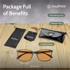 cloudfield Blue Light Glasses Men & Women - Maximum Blue Light Blocking Protection- Ease Digital Eye Strain - Comfortable for Computer - Durable w/Case
