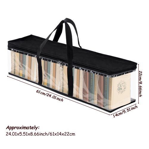 Flagsky CD case DVD Storage Bags,Transparent PVC Media Holder Organizer Bag for CDs, DVDs, Blu Ray Disc, Movie Cases, VHS Box, Video Game Disks,Books,Albums-Can Store 40 DVDs (2 Pack)